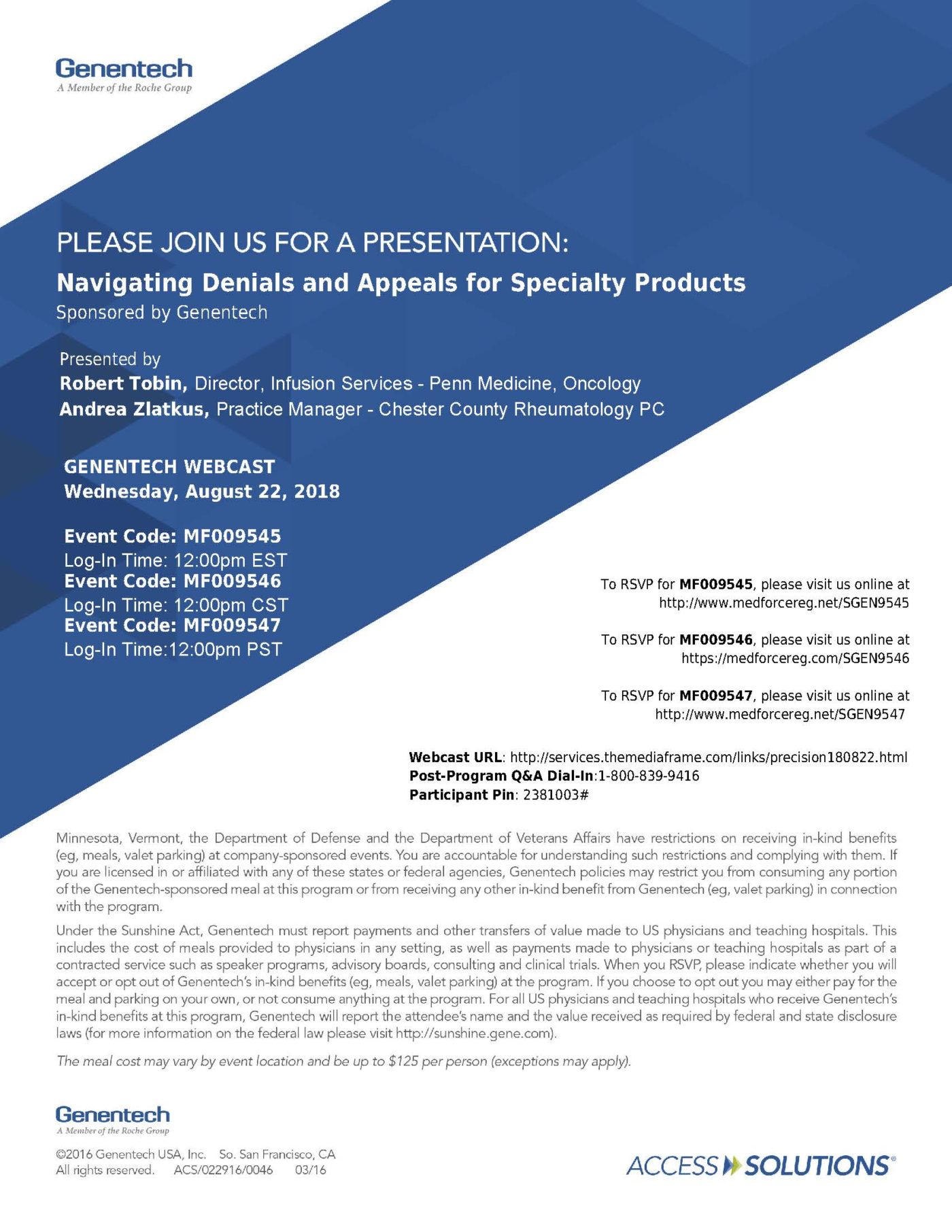 Webinar: Navigating Denials & Appeals for Specialty Products 